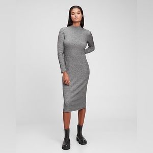 GAP Ribbed Mock Neck Midi dress